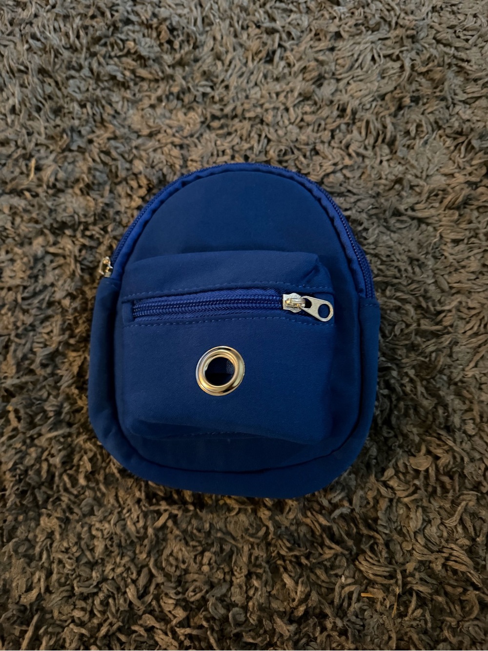 Blue Dog Back Pack Pouch with Zipper Pocket for poop bags